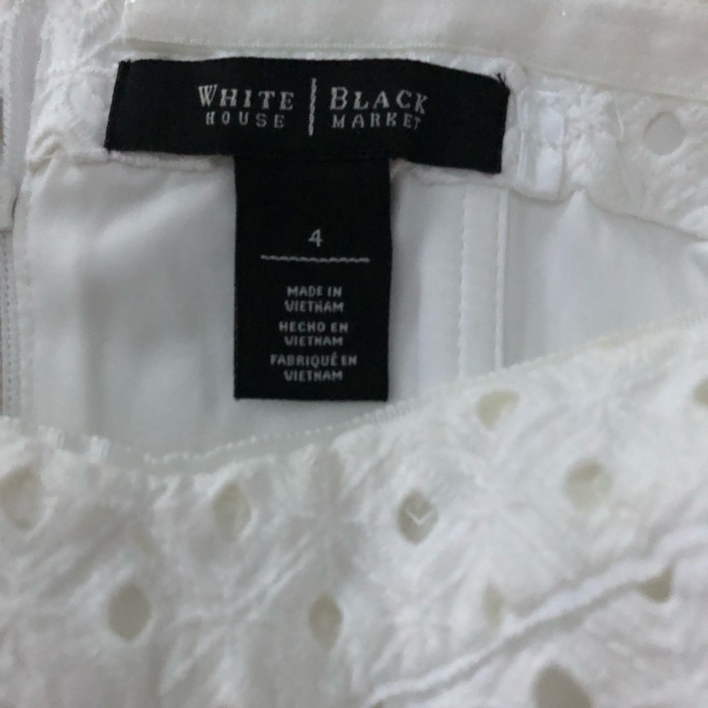 White House Black Market Ivory Eyelet Dress - Picture 2 of 4